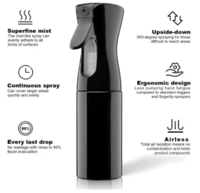 200ml Hairdressing Spray Bottle Barber Hair High Pressure Water Can Salon Refill Bottle Beauty Atomizer Container